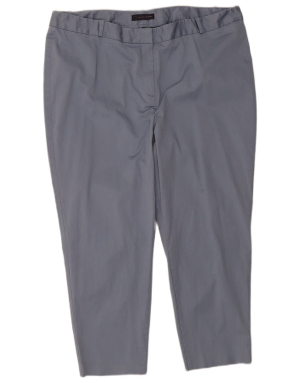 Marks & Spencer Pantalon court coupe slim pour femme UK 22 3XL W40 L25 Bleu