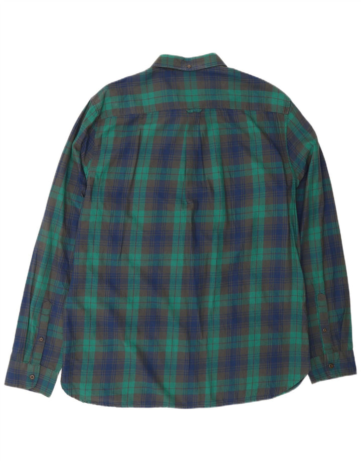 SUPERDRY Chemise en Flanelle Homme 2XL Vert à Carreaux Coton
