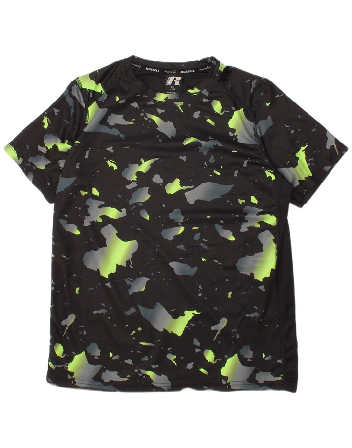 RUSSELL ATHLETIC T-shirt Dri-Power pour garçon 15-16 ans 2XL Noir