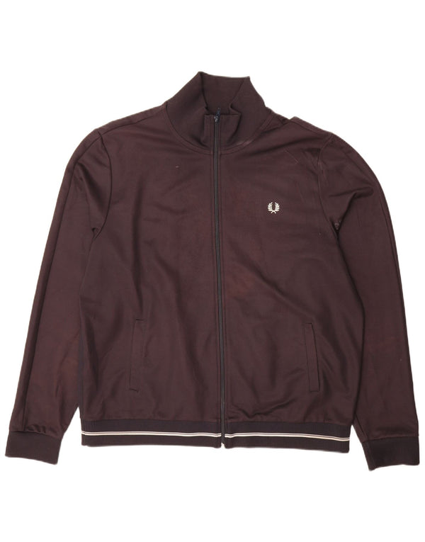 Fred Perry Veste de survêtement pour homme 2XL Marron Polyester