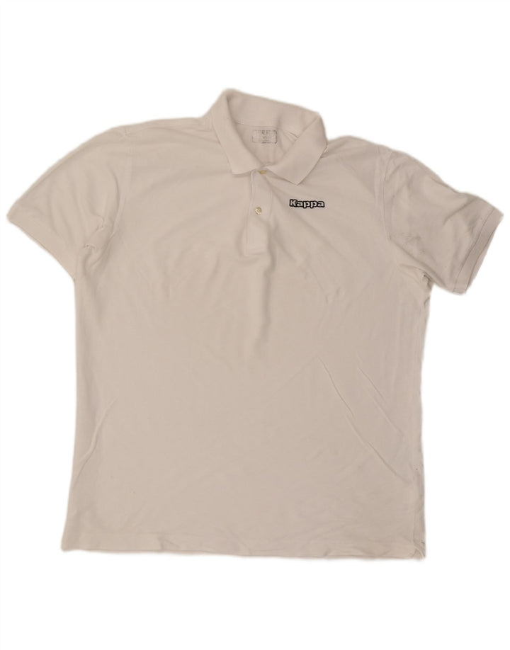 KAPPA Mens Polo Shirt 2XL White Cotton