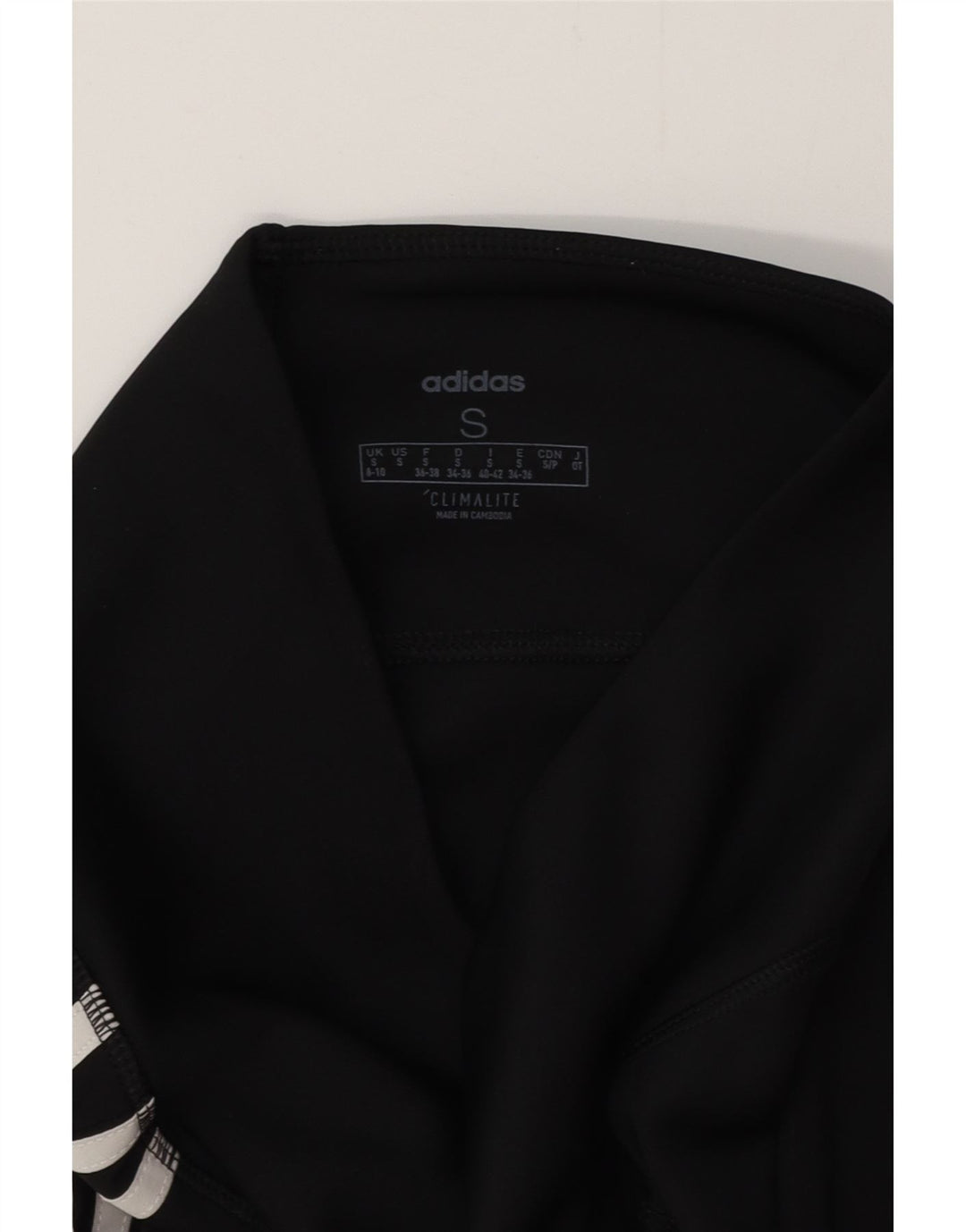 ADIDAS Femmes Climalite Capri Leggings UK 8/10 Petit Noir