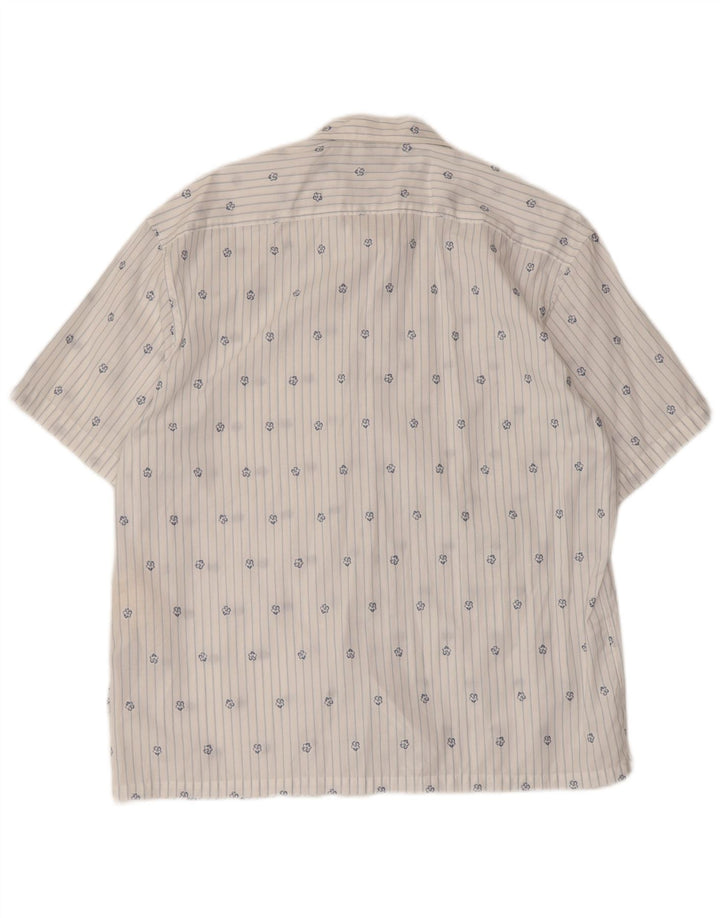 Ted Baker Chemise à manches courtes pour homme Taille 3 Coton rayé blanc moyen