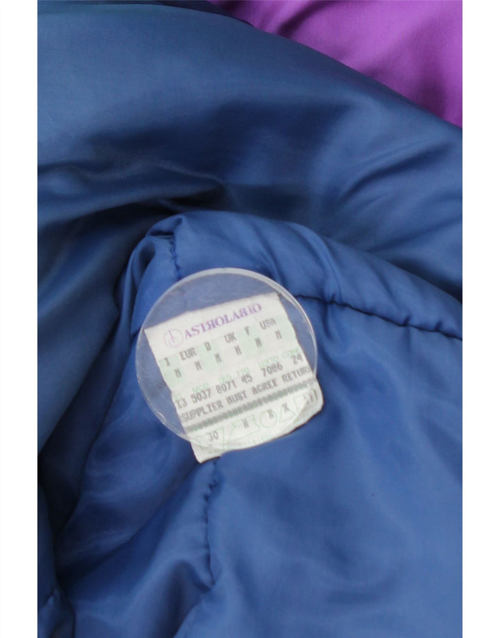 Astrolabio Veste de ski à capuche pour homme UK 38 Bleu marine moyen Colourblock