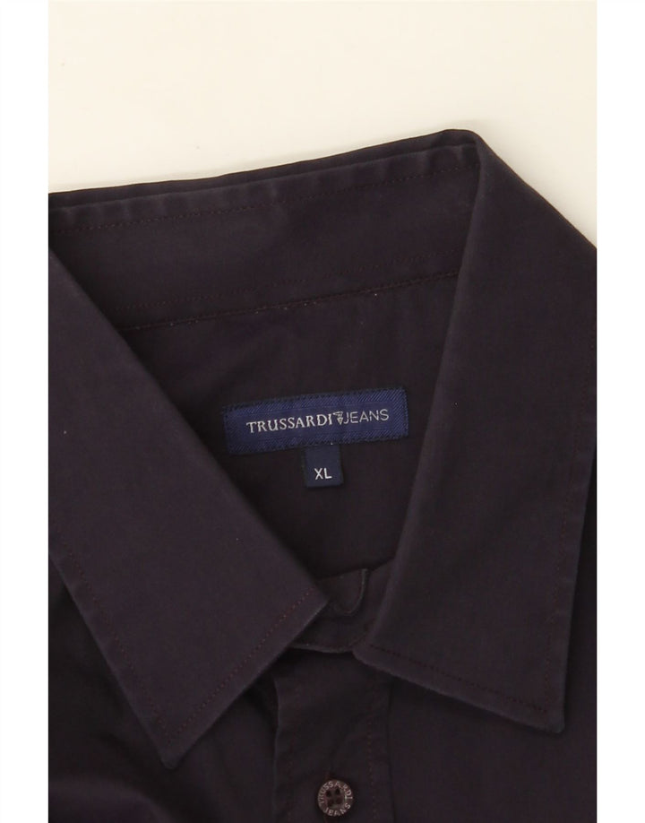TRUSSARDI JEANS Chemise Homme XL Violet