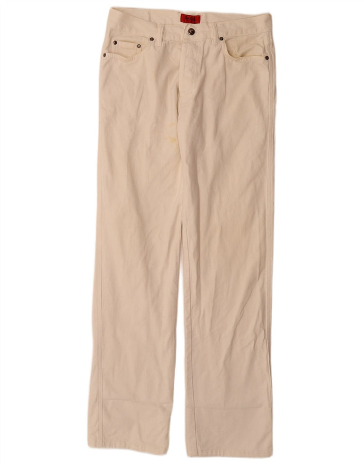 Hugo Boss Jean droit W32 L34 en coton blanc cassé