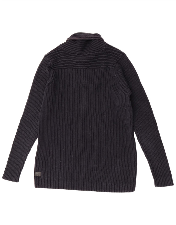 G-Star Pull à col boutonné pour homme XL Bleu marine Coton