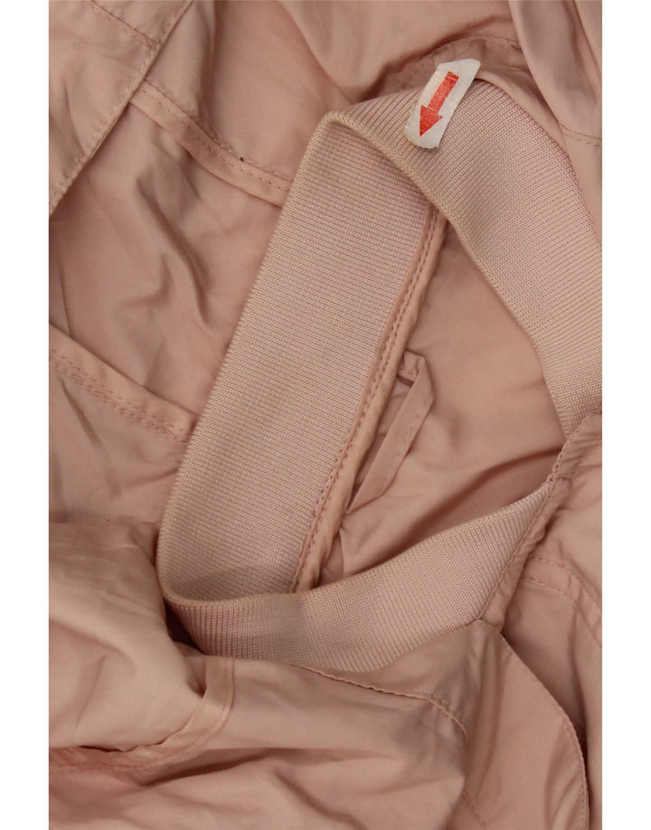 Zara Veste de pluie à capuche pour femme UK 14 Polyester rose moyen