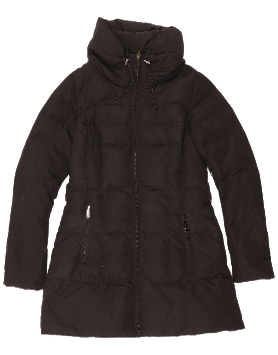 Zara Manteau rembourré pour femme UK 10 Small Noir Polyester