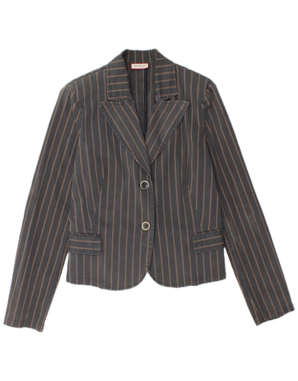 MAX & CO. Veste blazer active à 2 boutons pour femme UK 14 Gris moyen rayé