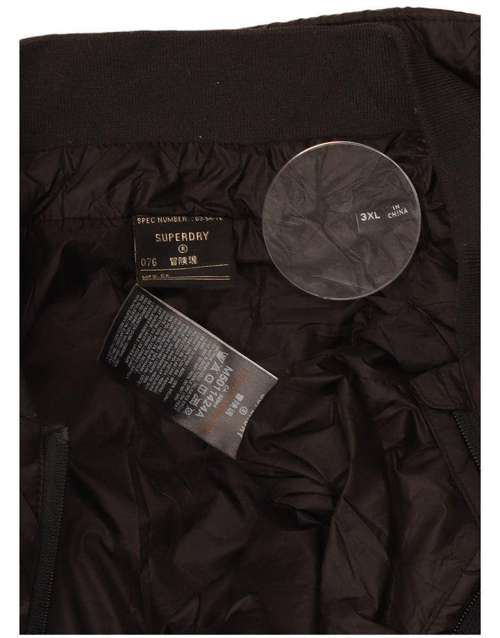 SUPERDRY Veste matelassée homme UK 46 3XL Noir Nylon