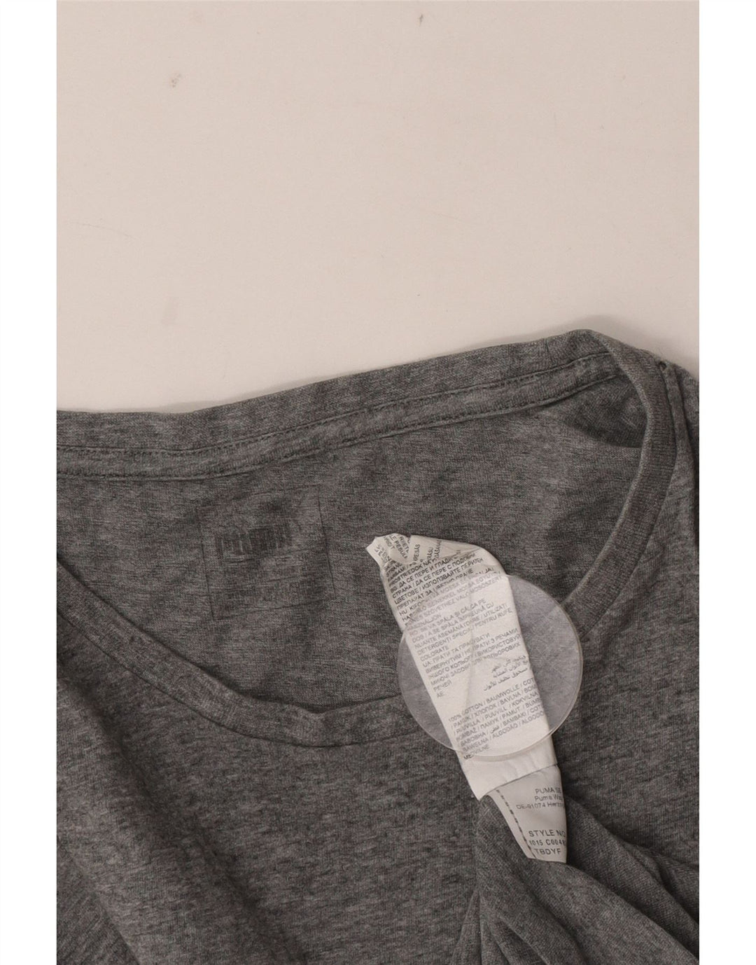 Puma T-Shirt Graphique Homme Large Gris Moucheté Coton