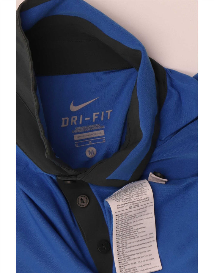 Nike Polo Dri Fit Homme Bleu Moyen Polyester Colorblock