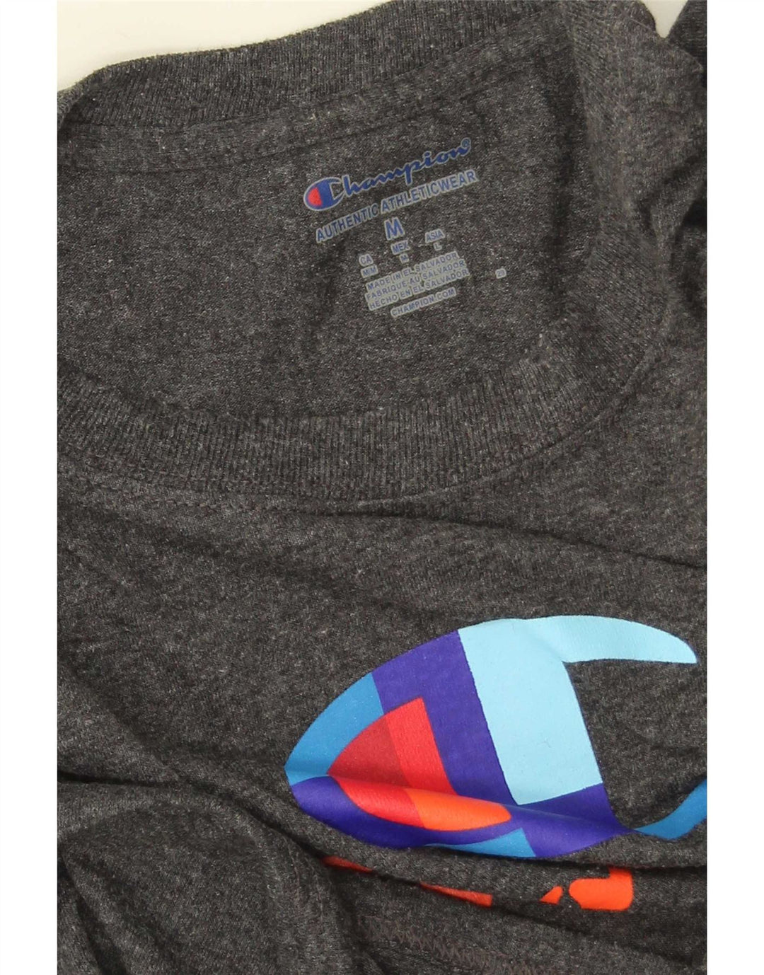 Champion T-Shirt Graphique Homme Gris Moyen