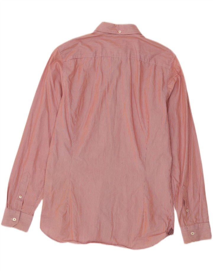 Ted Baker Chemise Homme Taille 2 Petit Coton à Rayures Rouges
