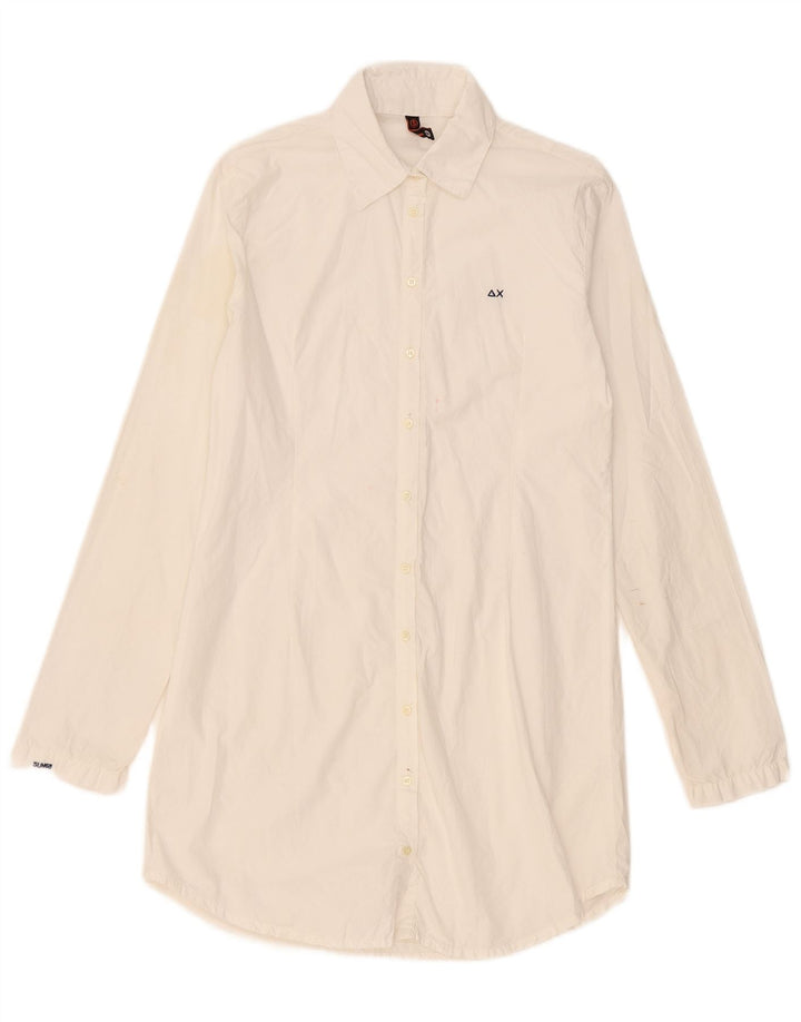 Sun68 Robe chemise pour femme UK 10 Small Blanc