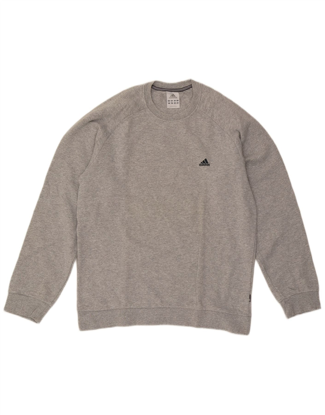 Adidas Sweat-shirt pour homme en coton moucheté Gris Large