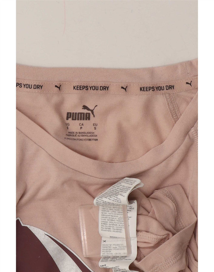Puma T-shirt graphique surdimensionné pour femme UK 10 Petit Rose Polyester