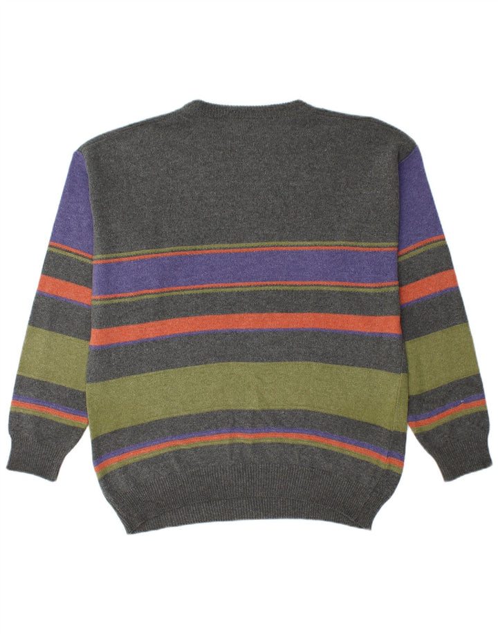 LINEA Pull col rond homme IT 48 moyen rayé multicolore