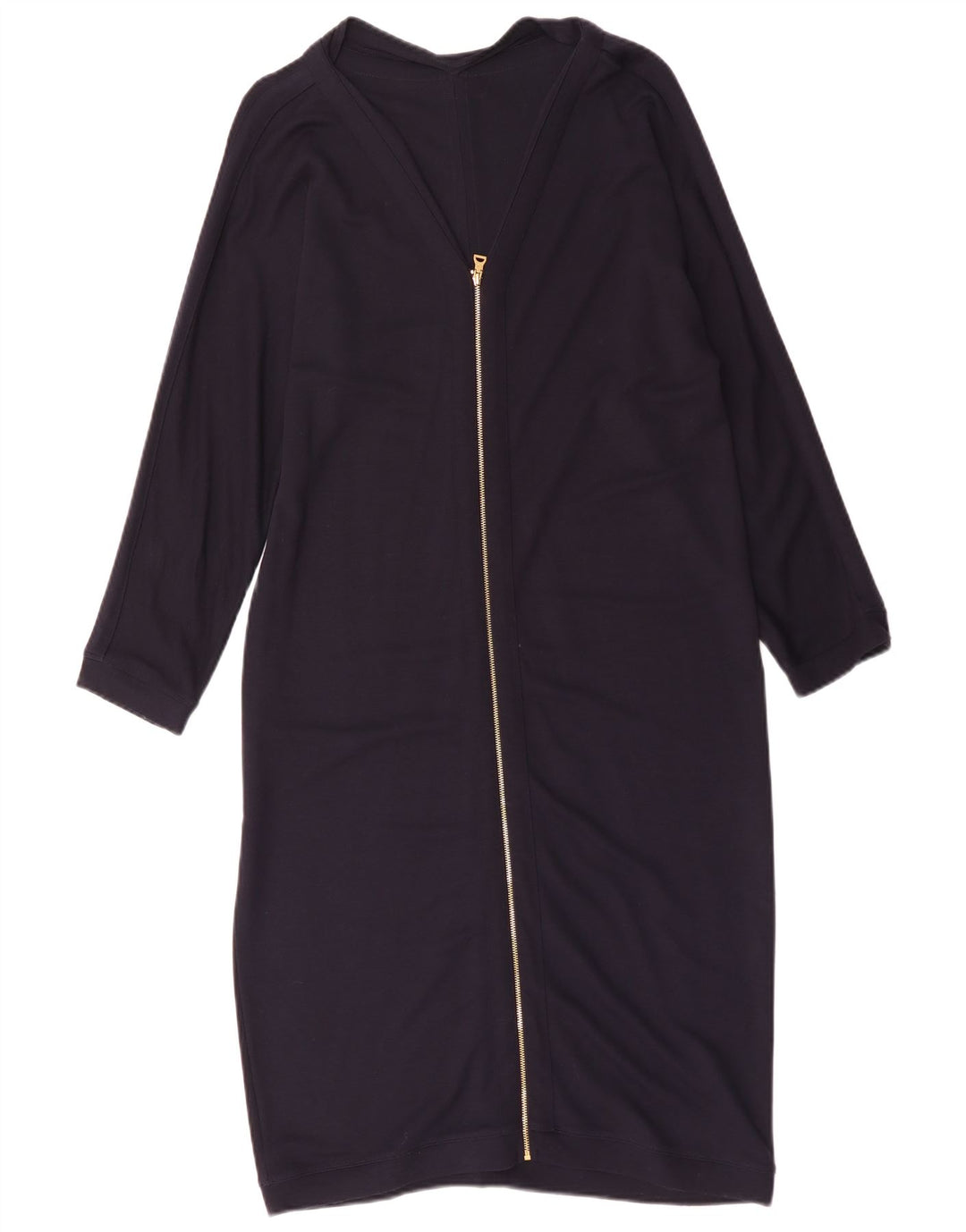 Jaeger Robe basique à manches longues pour femme UK 46 Large Bleu marine Viscose