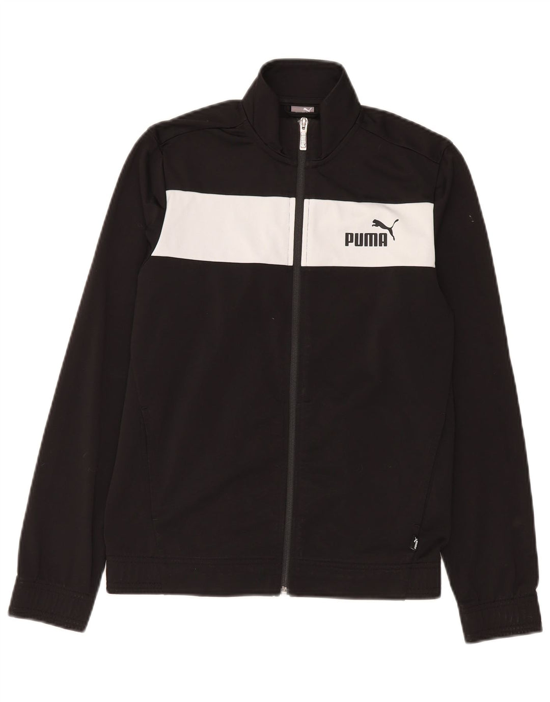 PUMA Veste de Survêtement Garçon 13-14 Ans Noir Colorblock Polyester
