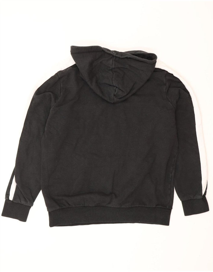 PUMA Pull à capuche pour homme en coton color block noir moyen