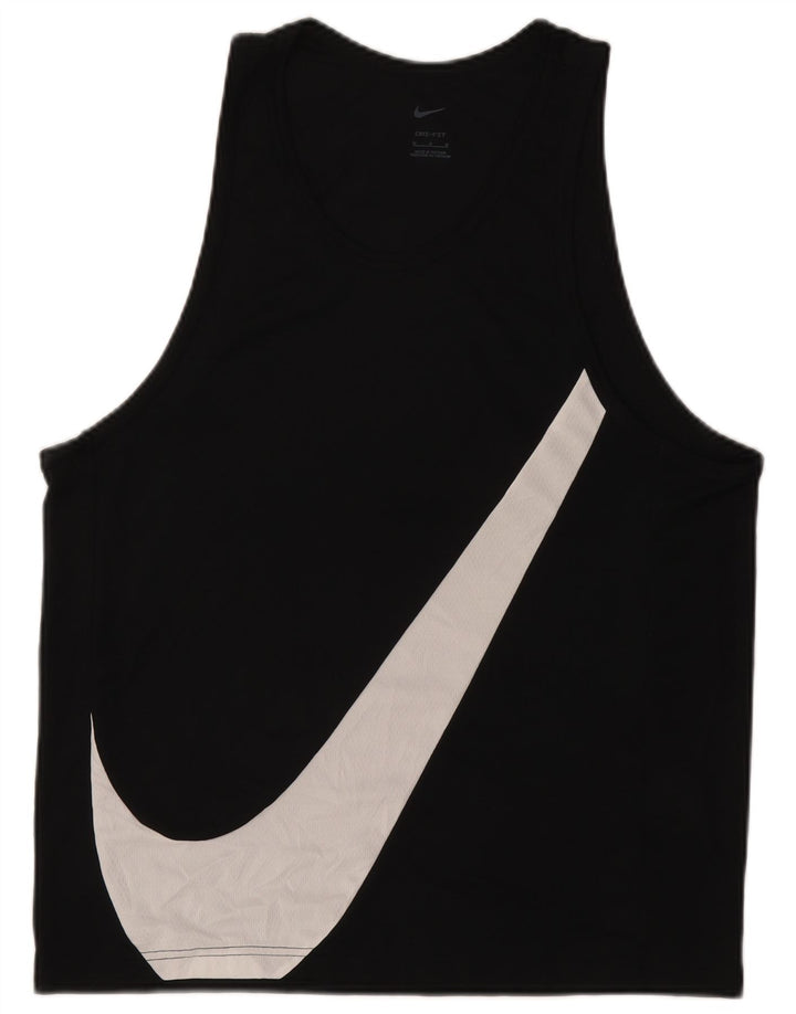 Nike Hommes Dri Fit Graphic Débardeur Noir Moyen Polyester
