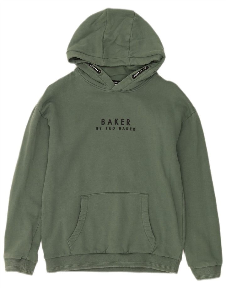 TED BAKER Pull à capuche graphique pour fille 11-12 ans Vert Coton
