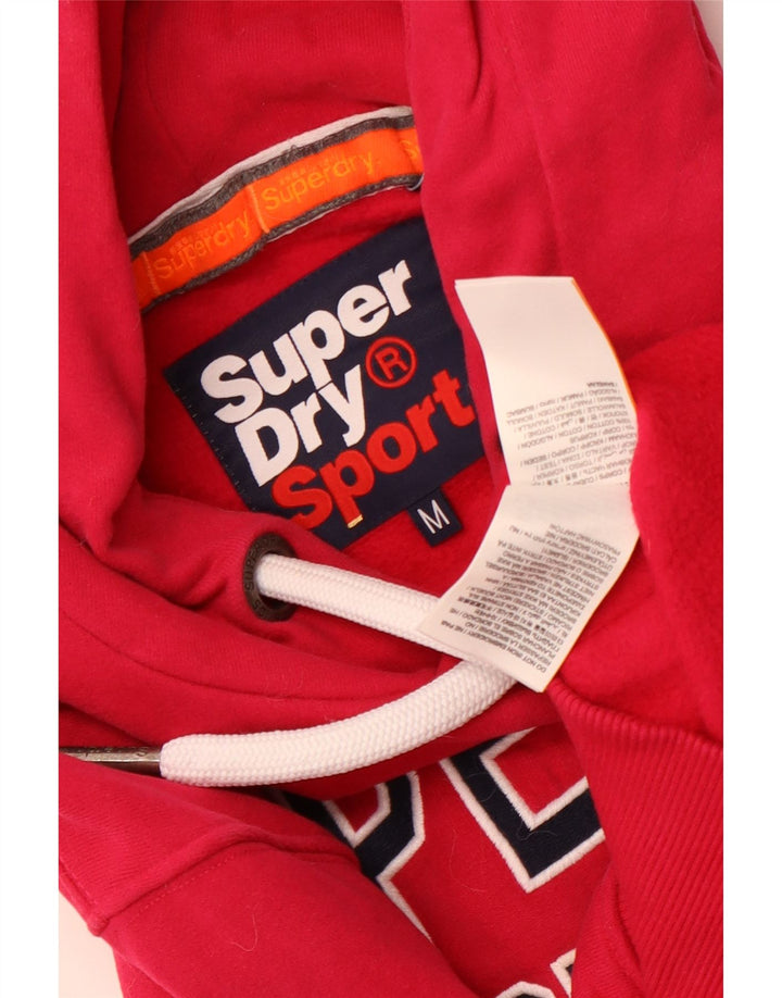 Superdry Pull à capuche graphique pour femme UK 14 Coton rose moyen