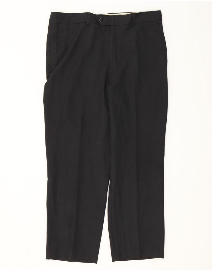FARAH Pantalon de Costume Droit Homme W36 L28 Noir Polyester