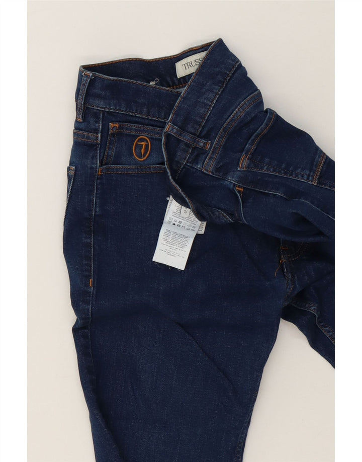 TRUSSARDI Womens Straight Jeans W36 L31 Blue Polyester Vintage Trussardi and Second-Hand Trussardi from Messina Hembry 