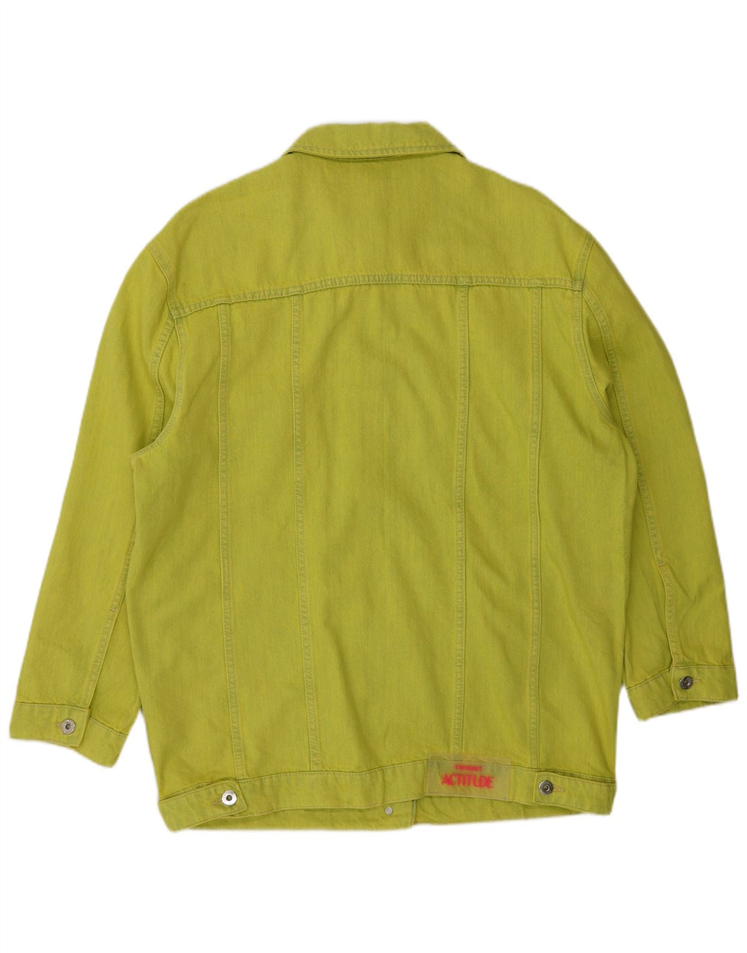 TWINSET Veste en jean surdimensionnée pour femme UK 10 Petit vert coton moderne