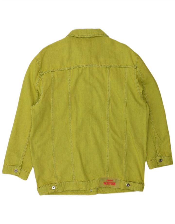 TWINSET Veste en jean surdimensionnée pour femme UK 10 Petit vert coton moderne