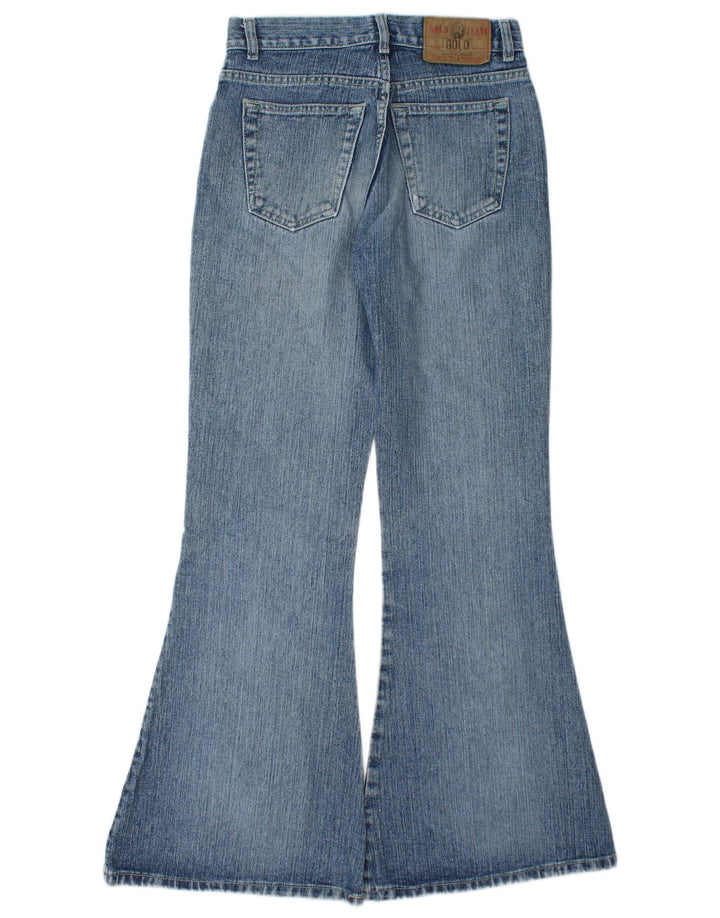 vintage Femme Jeans Évasés IT 40 Petit W27 L31 Bleu