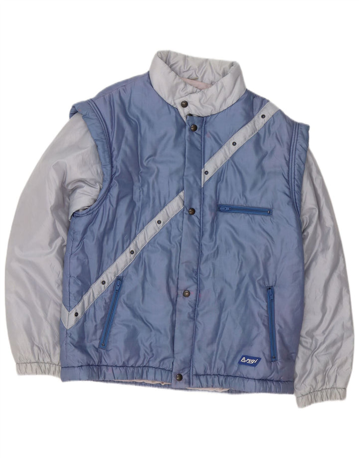 Brugi Veste Coupe-Vent Homme IT 52 XL Bleu Colorblock Polyester