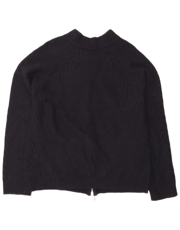 Cesare Paciotti 4US Pull Cardigan Homme IT 58 2XL Bleu Marine Laine Mérinos