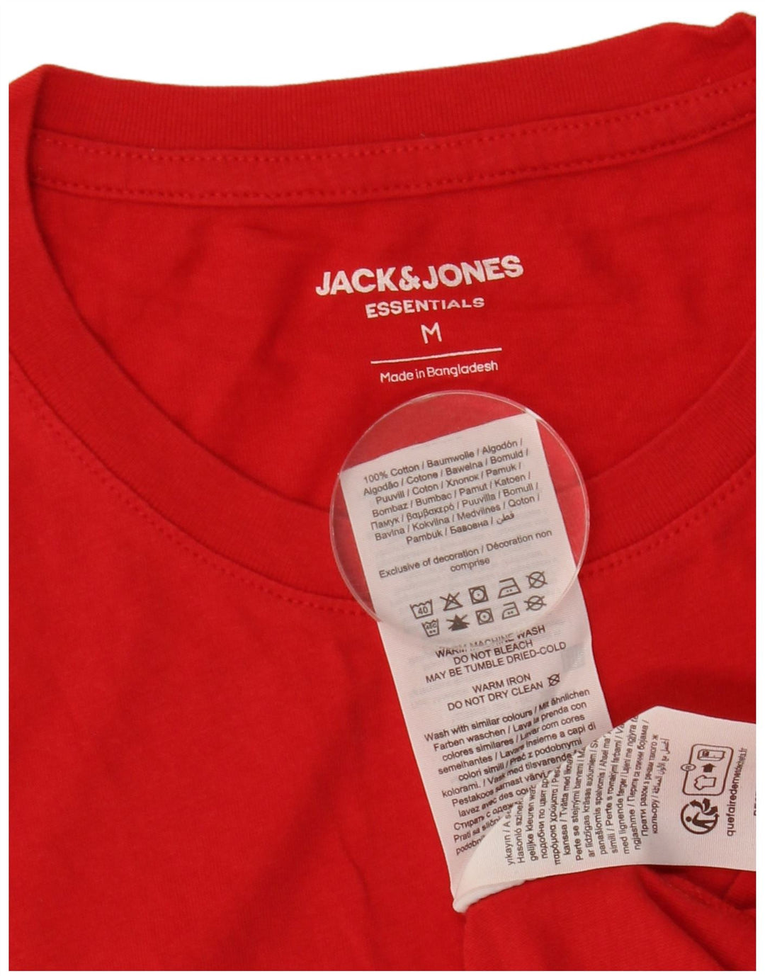 Jack & Jones T-Shirt Graphique Homme Rouge Moyen Coton