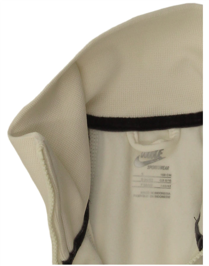 Nike Veste de survêtement pour femme UK 8/10 Petit Blanc Polyester