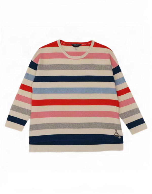 Joules Chemisier Top UK 44 Large Multicolore Rayé Femme