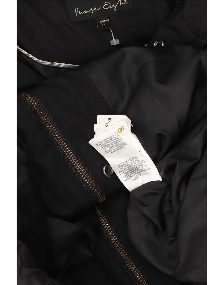 Phase Eight Manteau rembourré surdimensionné à capuche pour femme UK 12 Noir moyen