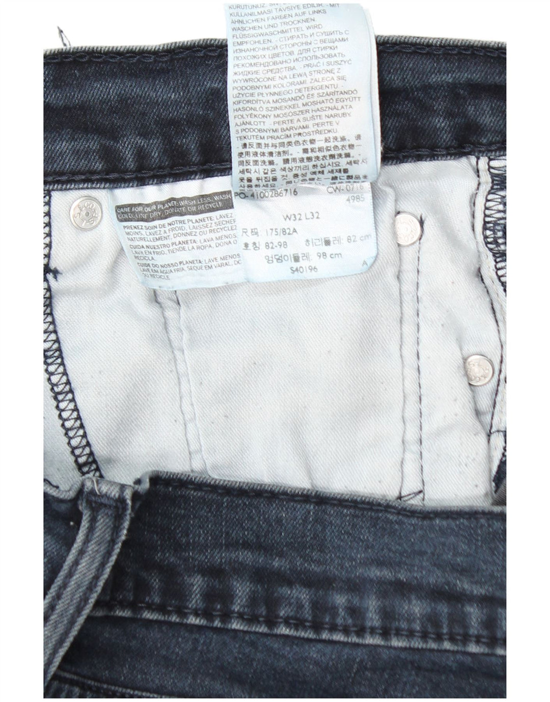 LEVI'S Jean Slim 511 Homme W32 L32 Bleu Marine Coton