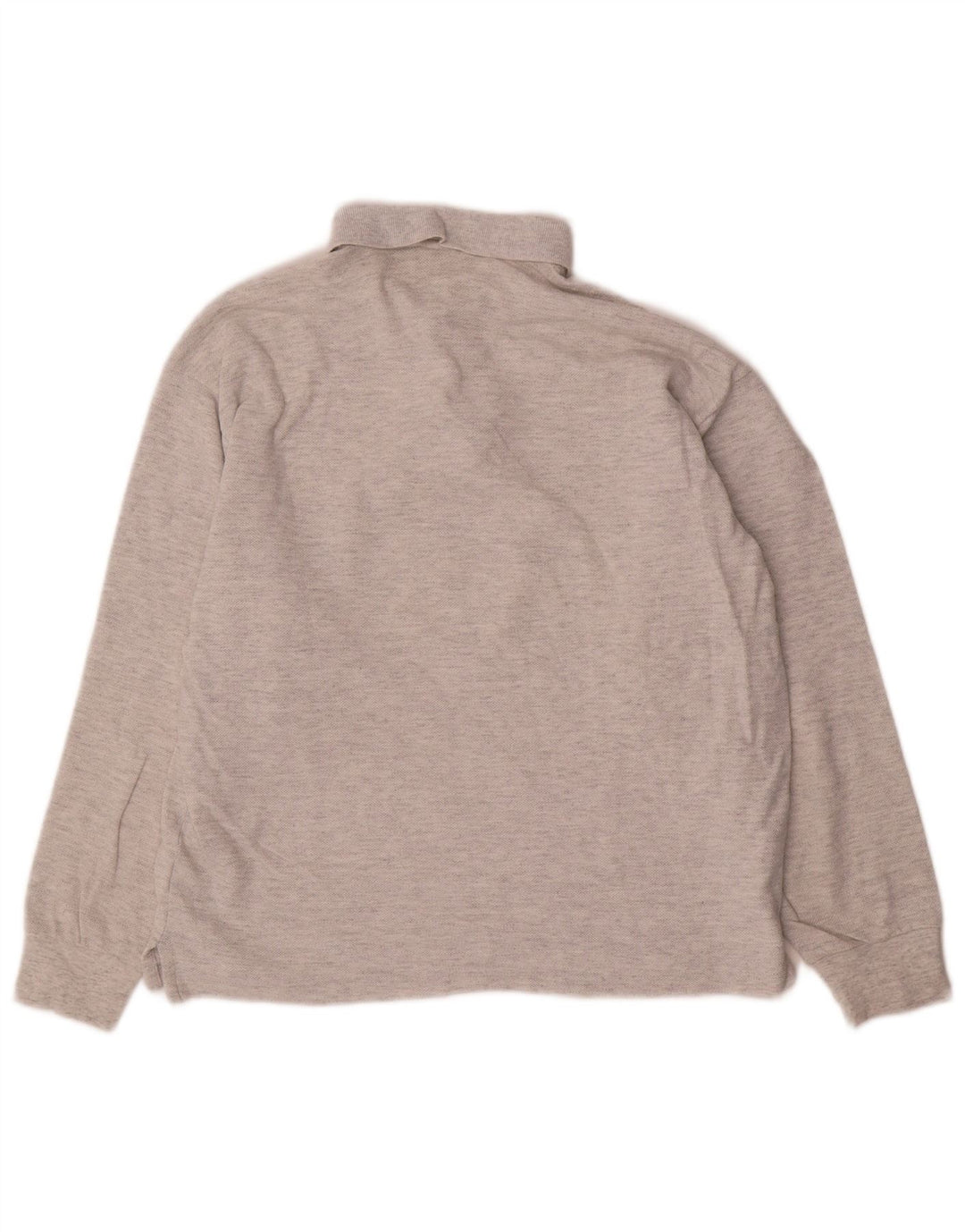 Champion Polo à Manches Longues Homme Gris Moyen Moucheté