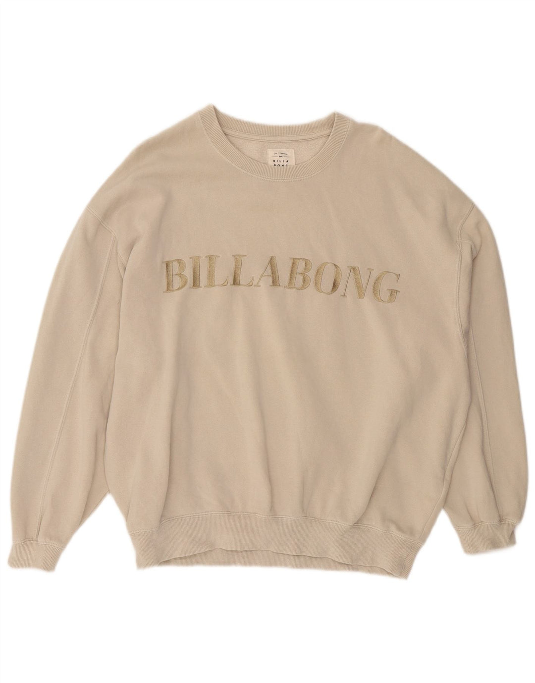 Billabong Sweat-shirt surdimensionné pour femme UK 12 Medium Off White Coton