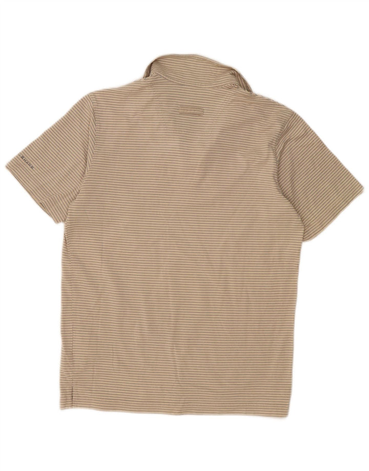 Columbia Polo Homme Beige Moyen Rayé Coton