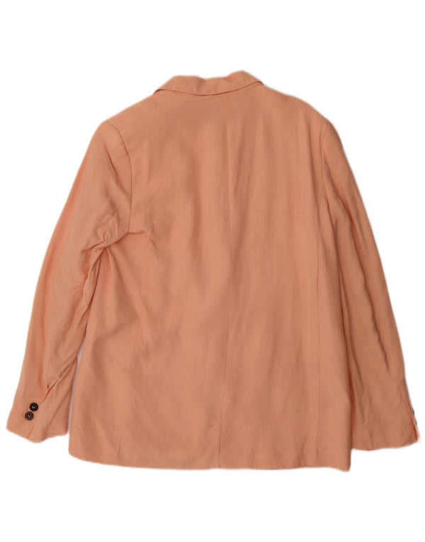 Zara Veste Blazer 1 Bouton Femme UK 14 Viscose Rose Moyen