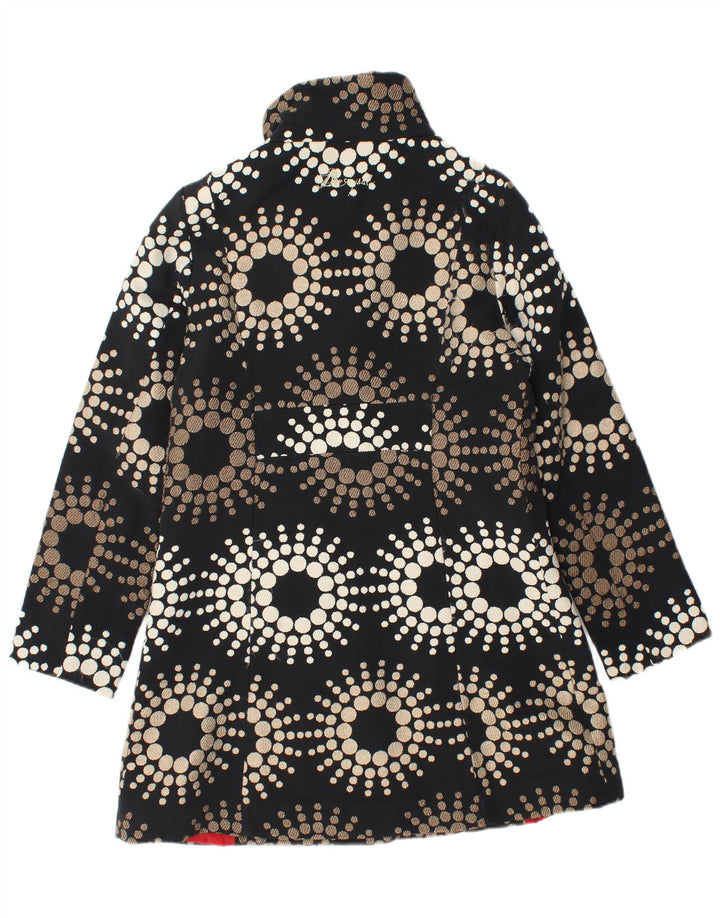 Desigual Manteau Femme EU 42 Grand Acrylique Floral Noir