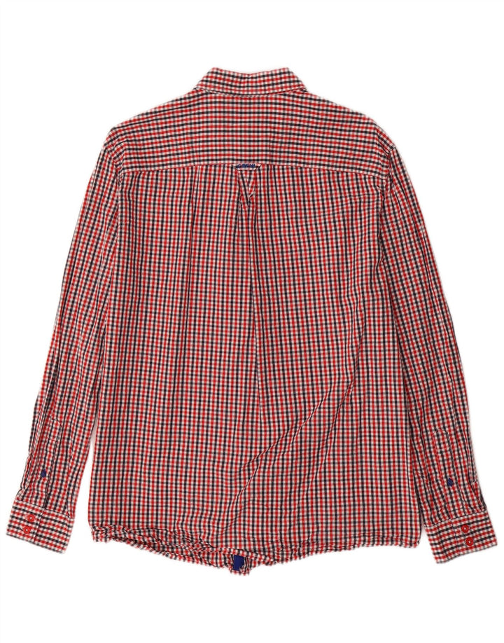 Crew Clothing Chemise classique pour homme en coton vichy rouge