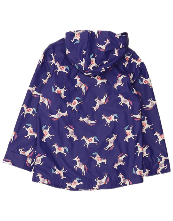 Joules Veste de pluie à motif abstrait pour fille 7-8 ans Bleu imprimé animal