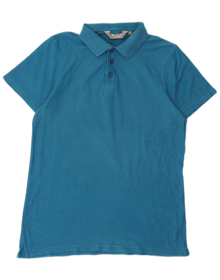 Mountain Warehouse Polo homme en coton à fines rayures bleu moyen