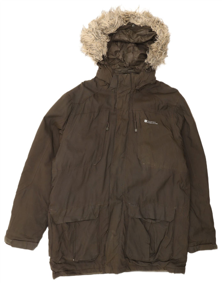 Mountain Warehouse Parka à capuche pour homme UK 38 en nylon marron moyen